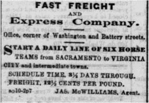 Fast Freight, 1864