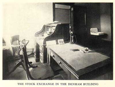 Fake stock exchange in the Denham Building