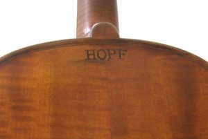 The back of Mike's fiddle