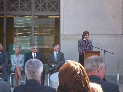 Cindy Van Cise at the jail dedication